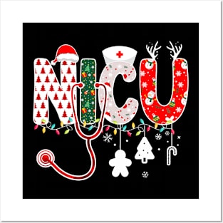 NICU Christmas Nurse Family Group Nursing Xmas Pajama Posters and Art